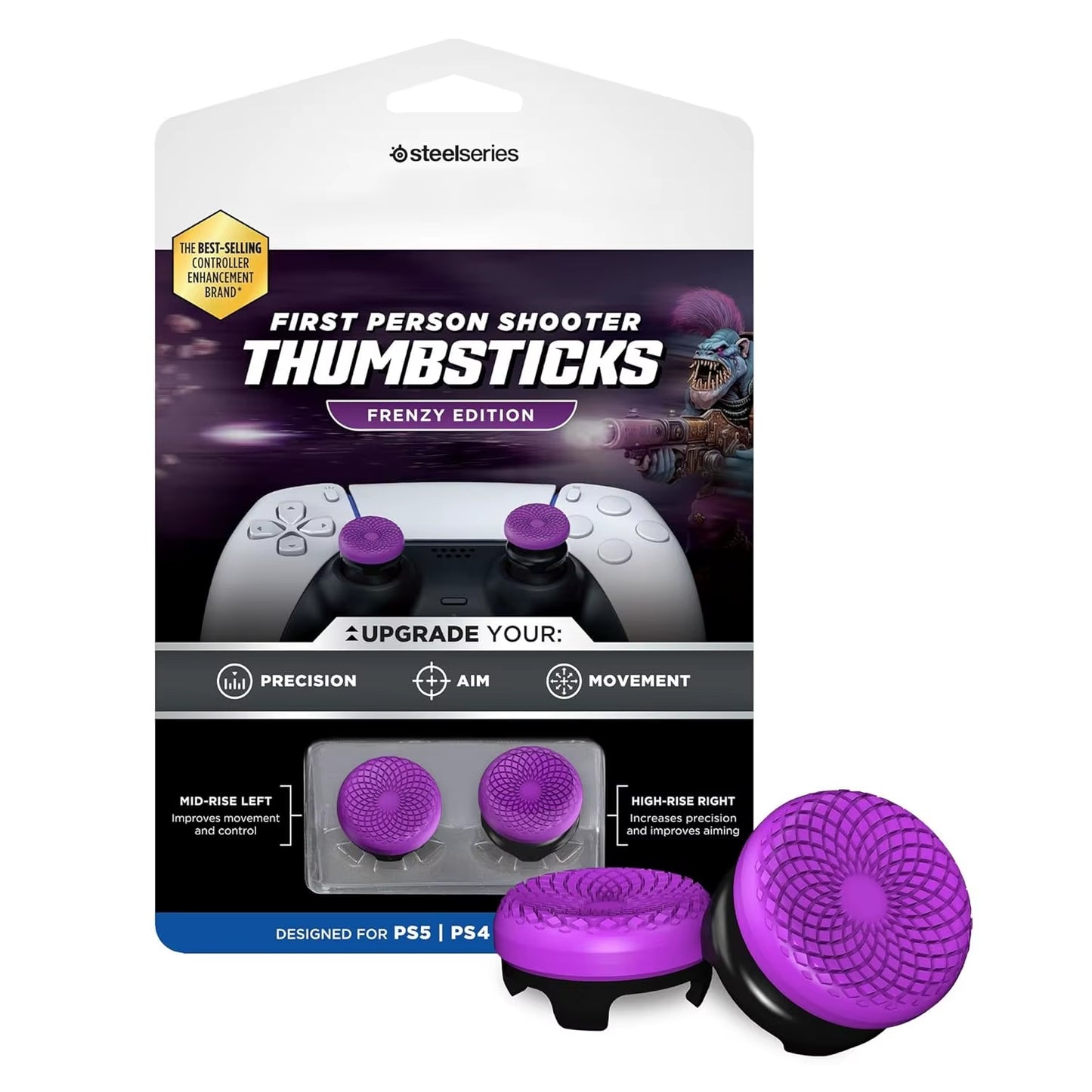 Freek Galaxy FPS for Playstation PS4 High-Rise Analog Stick PS5 Joystick Controller Performance Command Stick Game Silicone Cap
